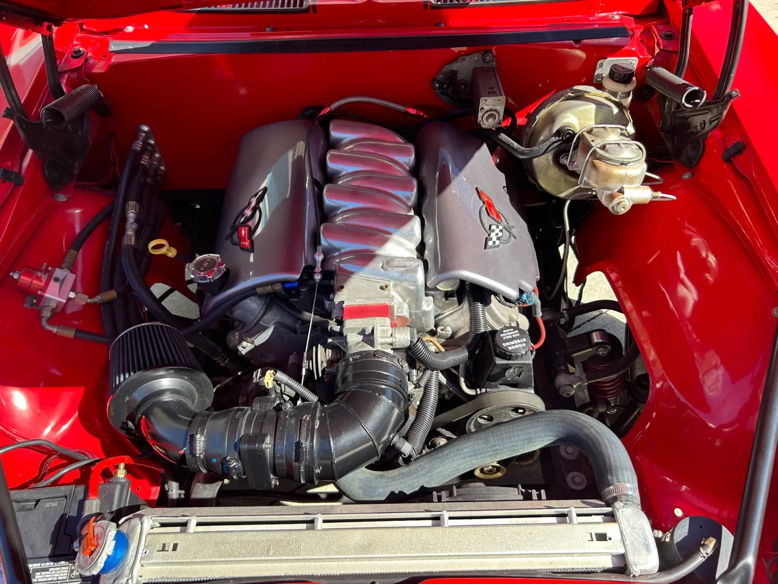 Engine bay of the 1967 Chevrolet Camaro SS